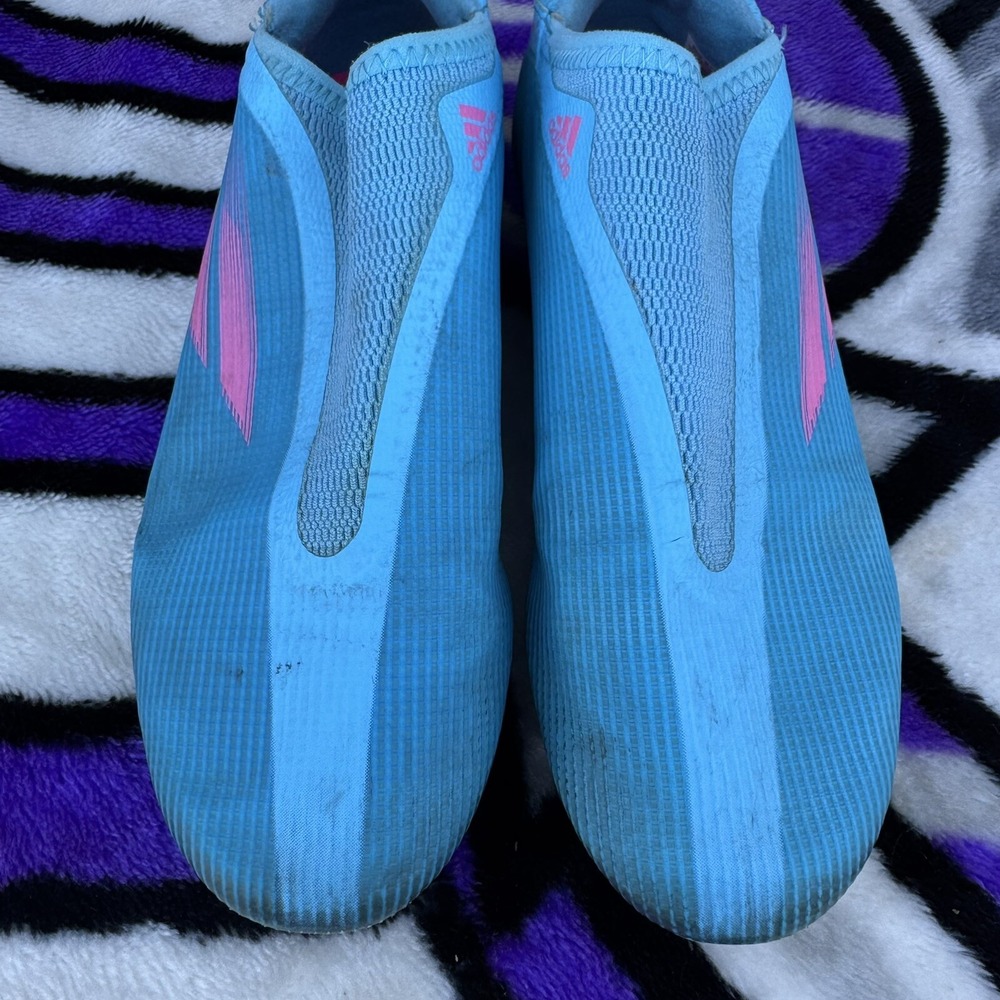 Size 5‎ - Adidas X Speedflow.3 FG Soccer Cleat Slip On Blue Pink Youth GW7497 - Picture 8 of 9